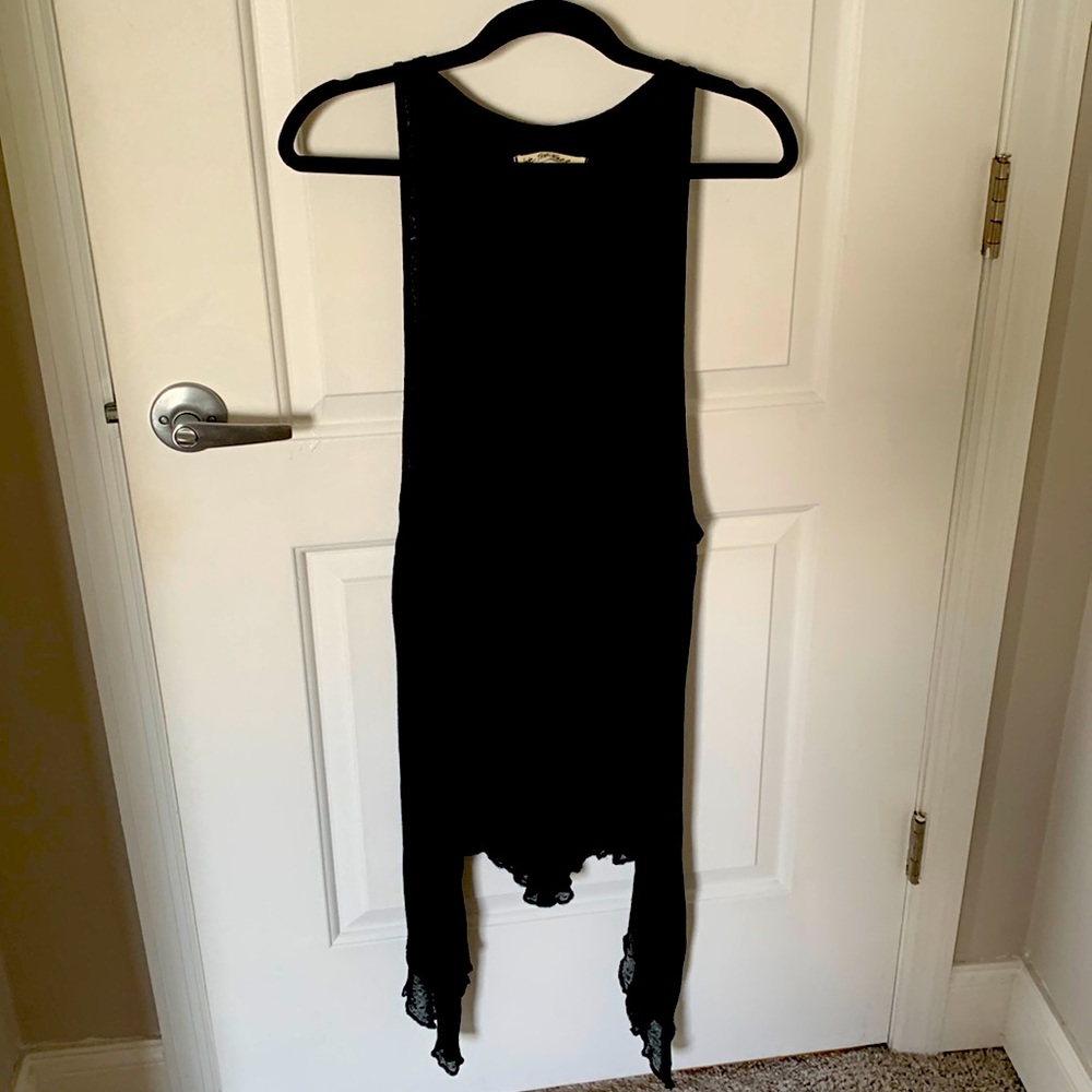 Free People We the Free oversized flowy black tank